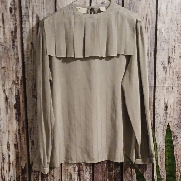 80s Vintage gray blouse - Picture 5 of 11